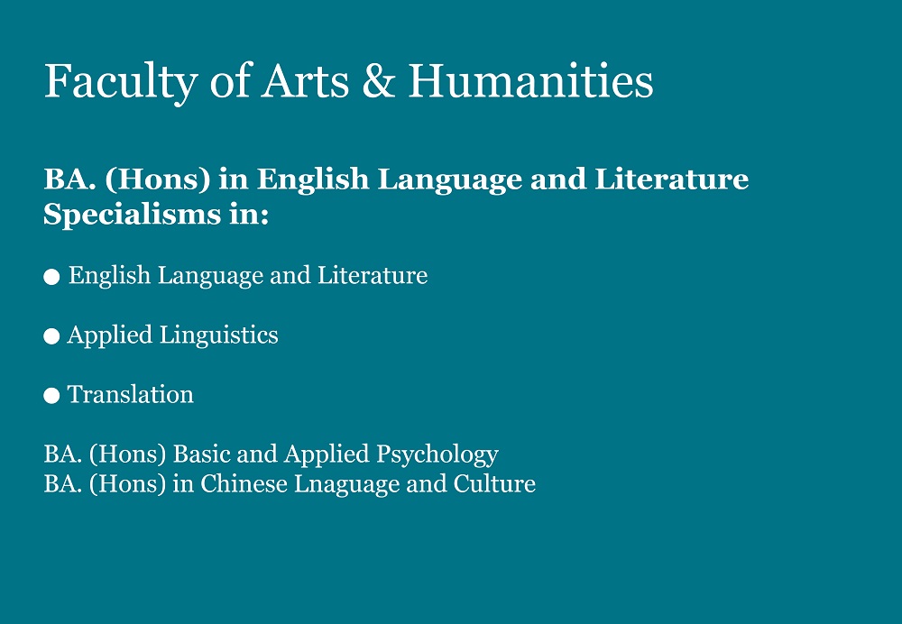 Faculty of Arts and Humanities